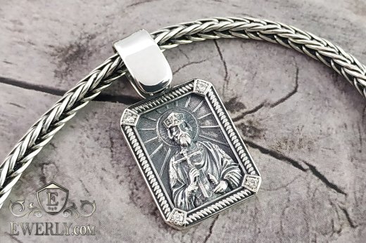 Ланцюжок "Колос" з ладанкою "Князь Володимир", фото
